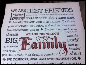 Personalized Family Manifesto