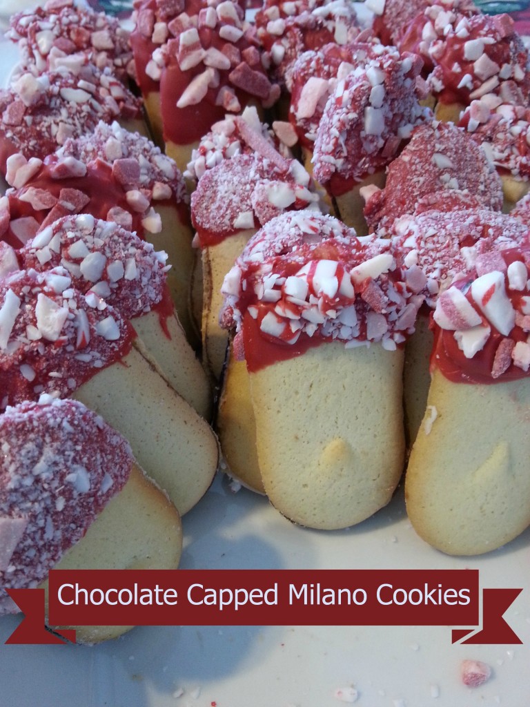Chocolate Capped Milano Cookies