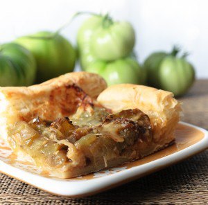 Green Tomato and Gruyère Tart