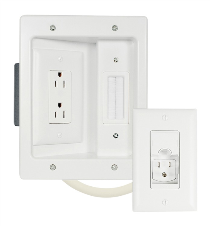 Hide Unsightly Wires with Legrand In-Wall TV Power Kit