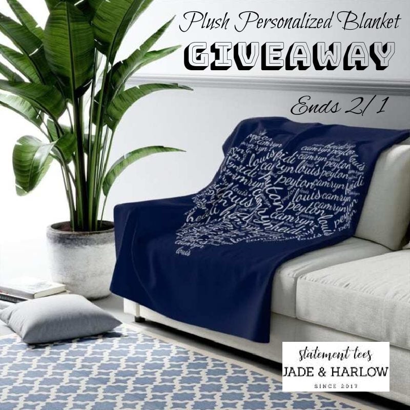 Plush Personalized Blanket Giveaway
