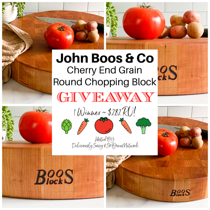 John Boos & Co Cherry End Grain Round Chopping Block